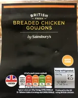 Breaded chicken goujons