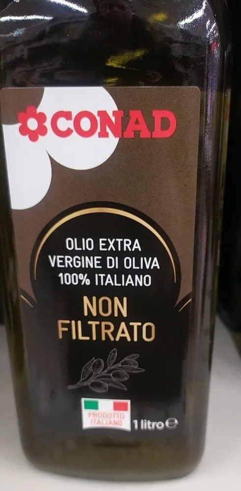 Olio extravergine 100%italiano non filtrato