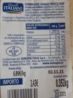 Formaggio asiago dop