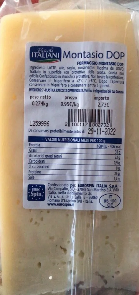 Montasio dop