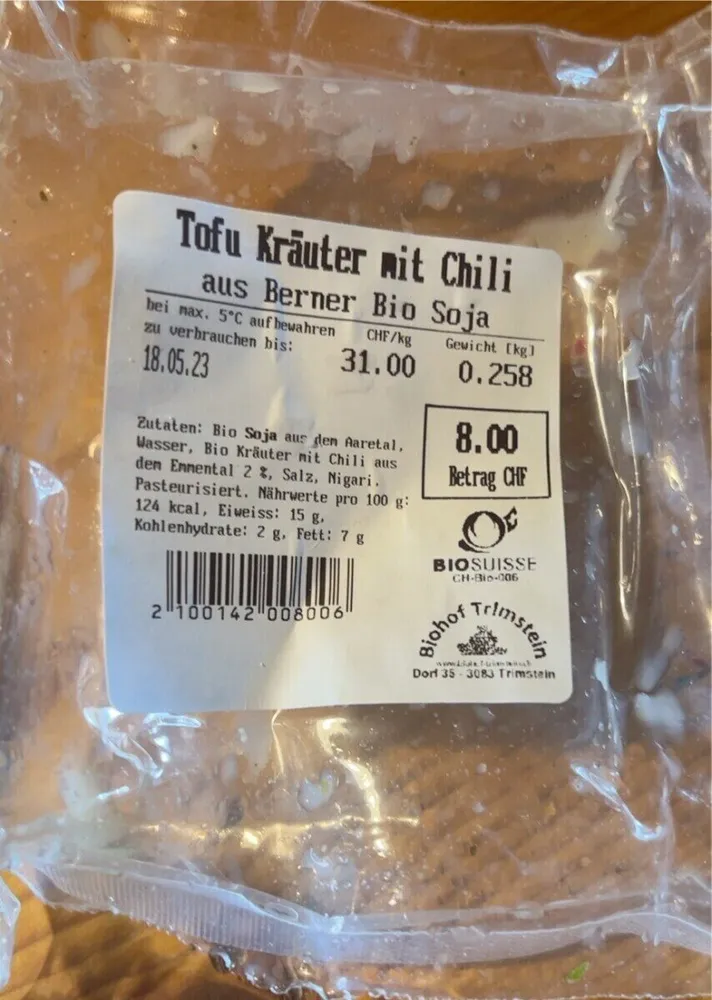 Tofu Kräuter mit Chili