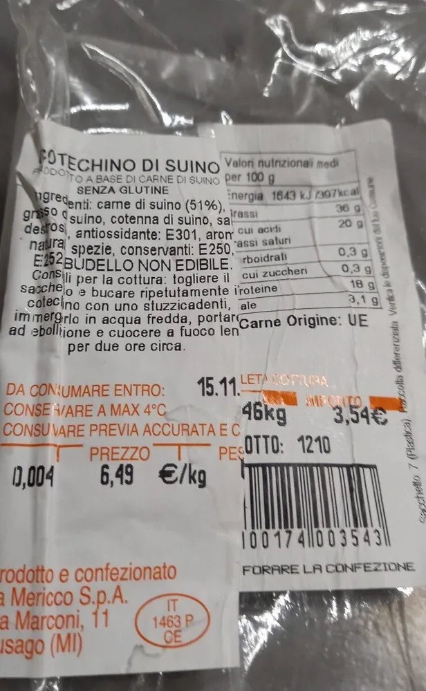 Cotechino di suino