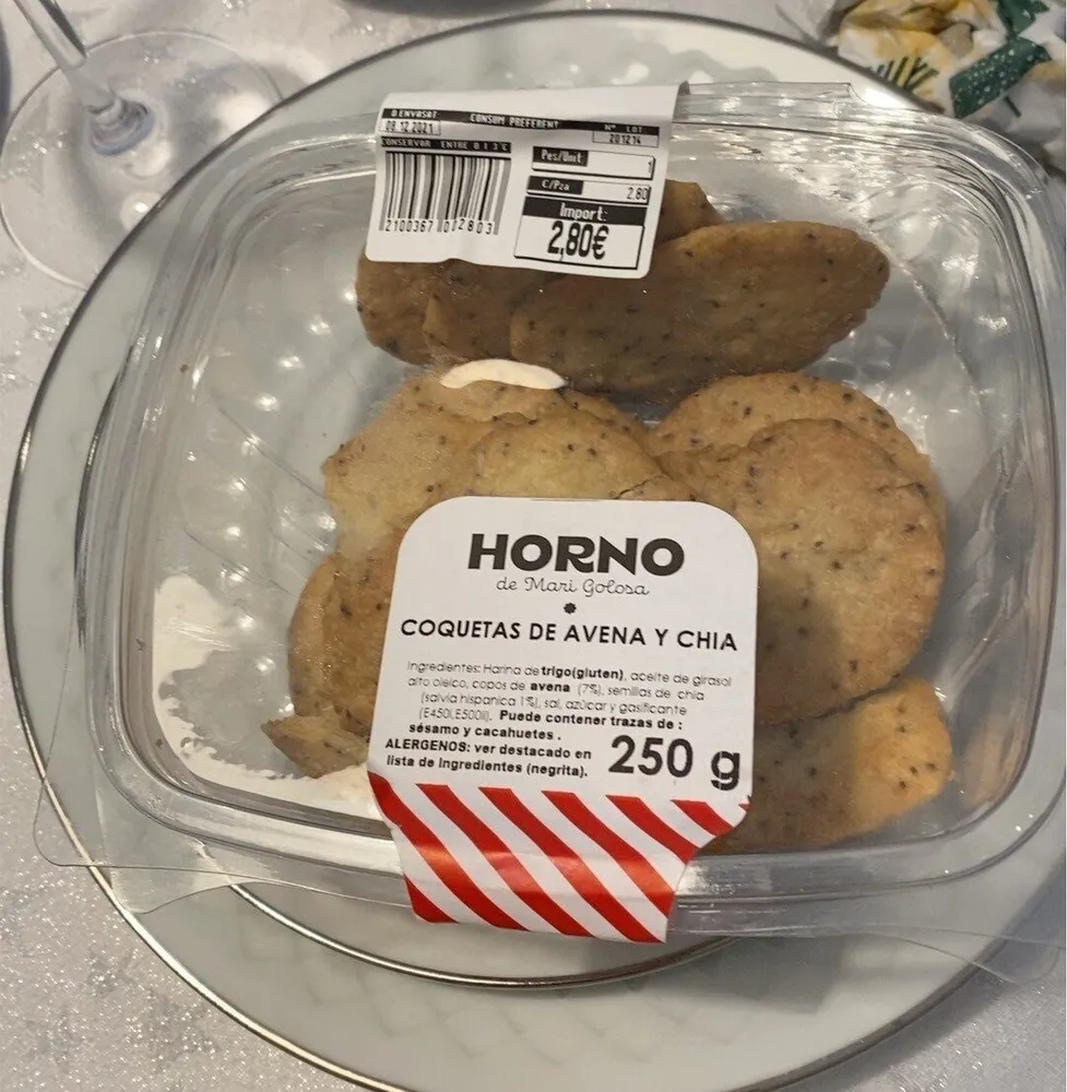 Coquetas de avena y chia