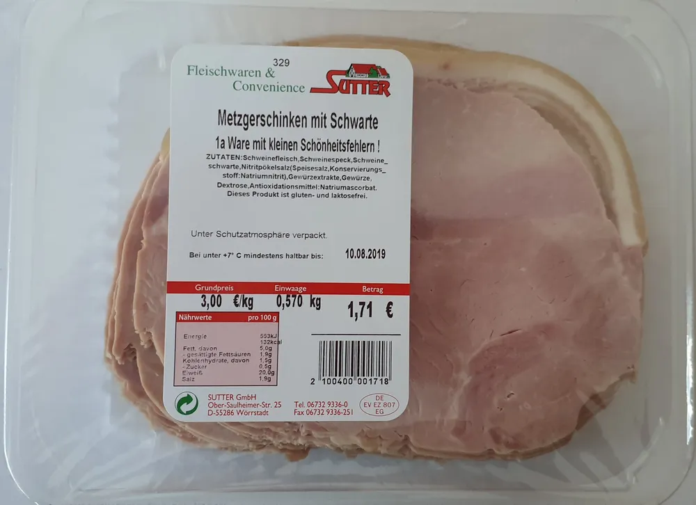 Metzgerschinken mit Schwarte