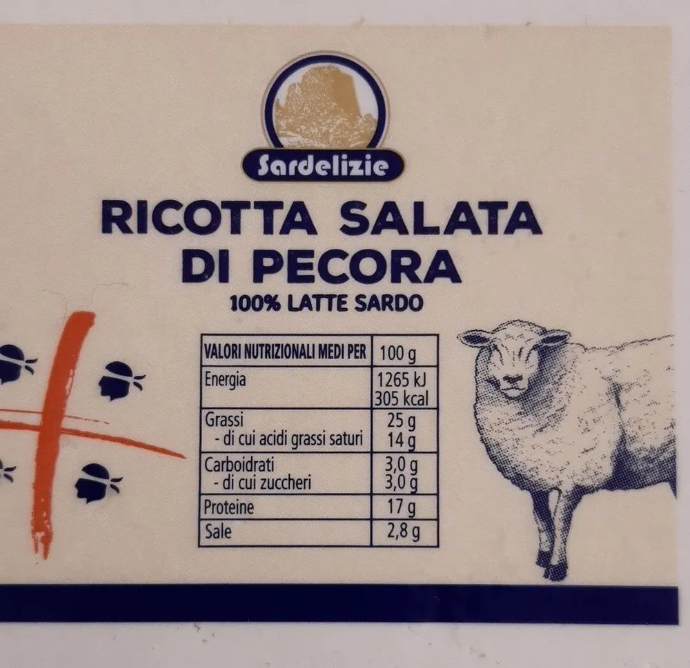 Ricotta salata stagionata di pecora