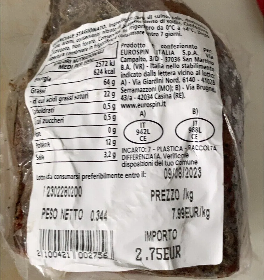 Guanciale stagionato