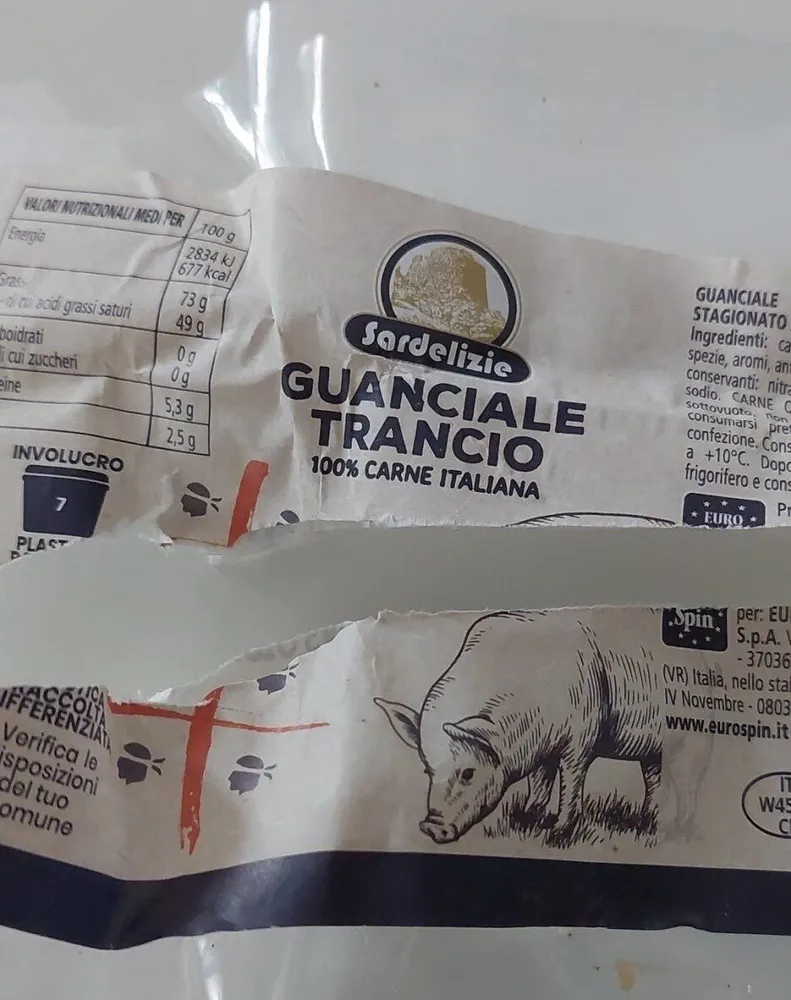 Guanciale Trancio