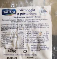 Formaggio a pasta dura