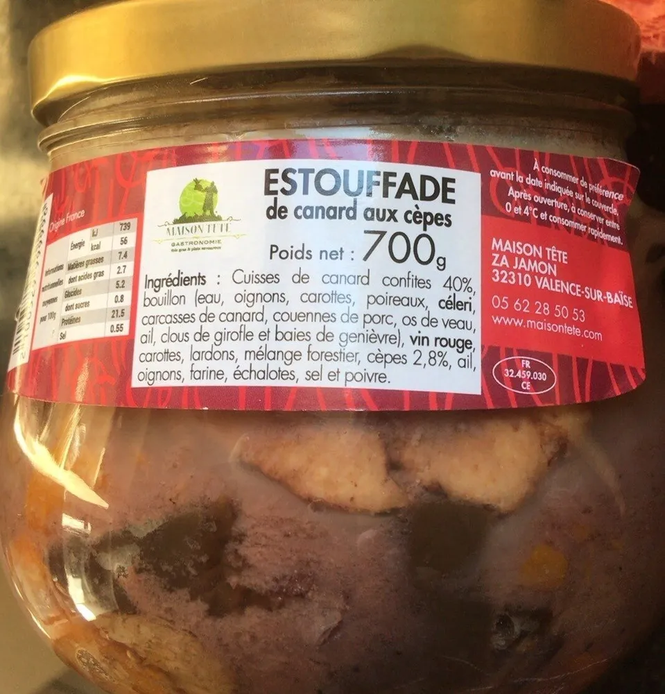 Estouffade de canard aux cèpes