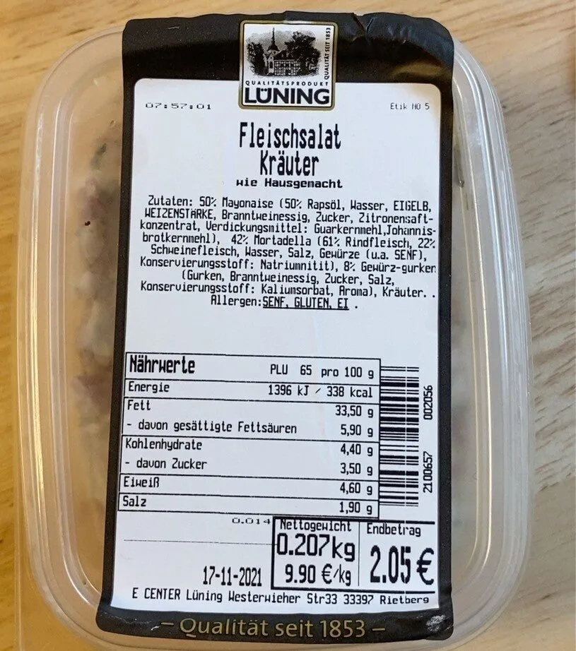 Fleischsalat Kräuter
