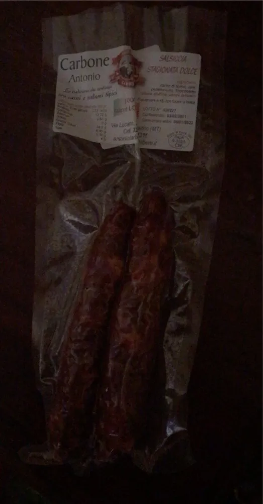 Salsiccia stagionata dolce