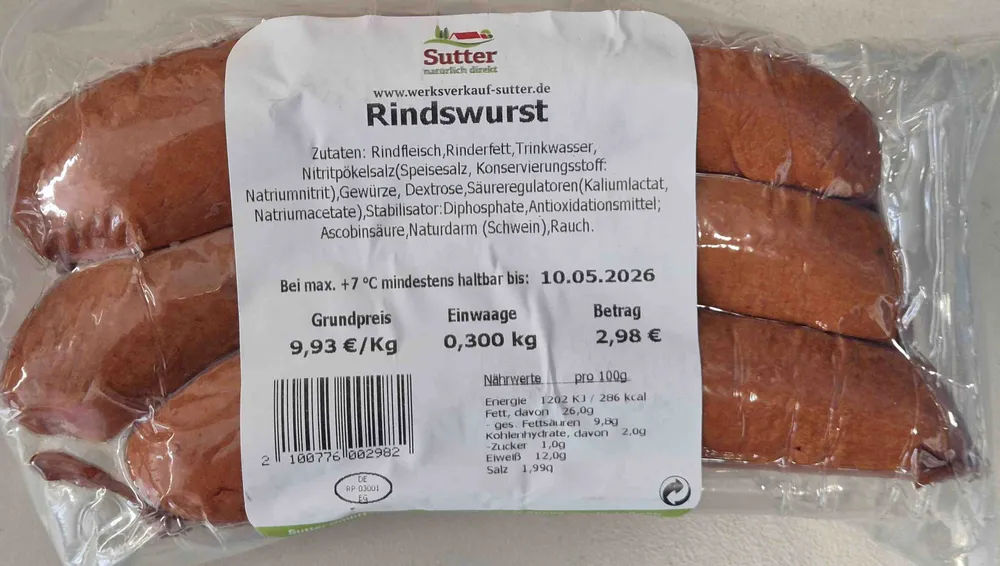 Rindwurst