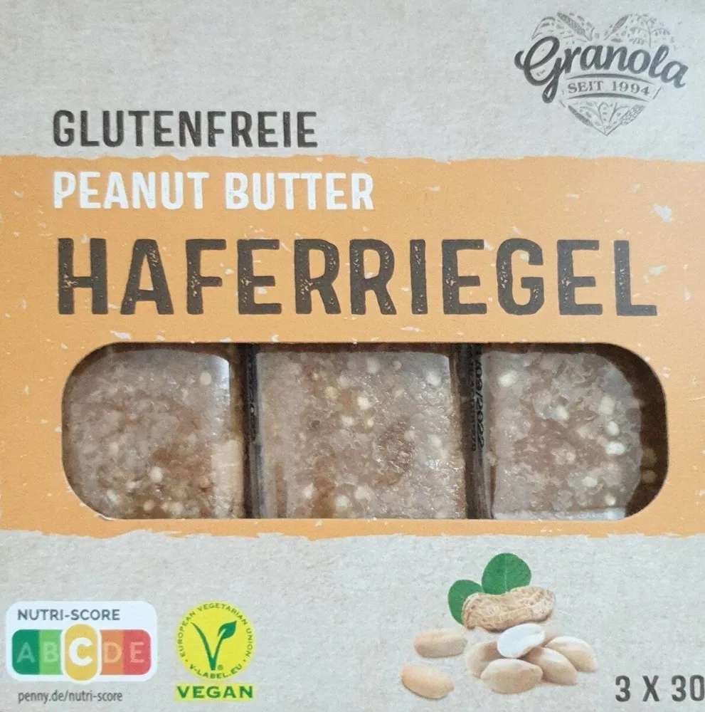 Glutenfreie Peanut Butter Haferriegel