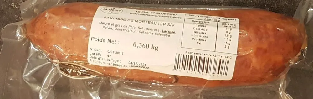 Saussice de Morteau IPG S V