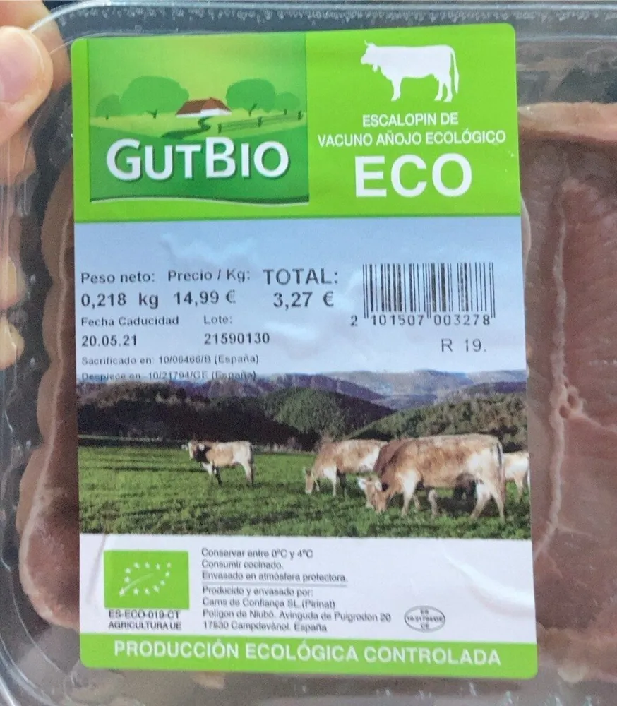 Escalope Vacuno añojo ecológico