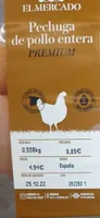 Pechuga de pollo entera