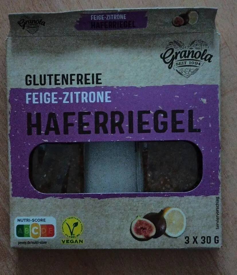 Glutenfreie Feige-Zitrone Haferriegel