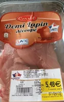 Demi lapin decoupé