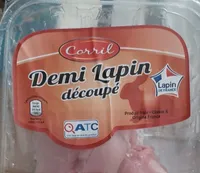 Demi lapin découpé