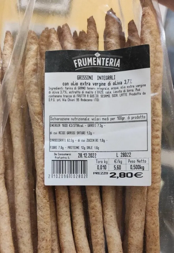 Grissini integrali