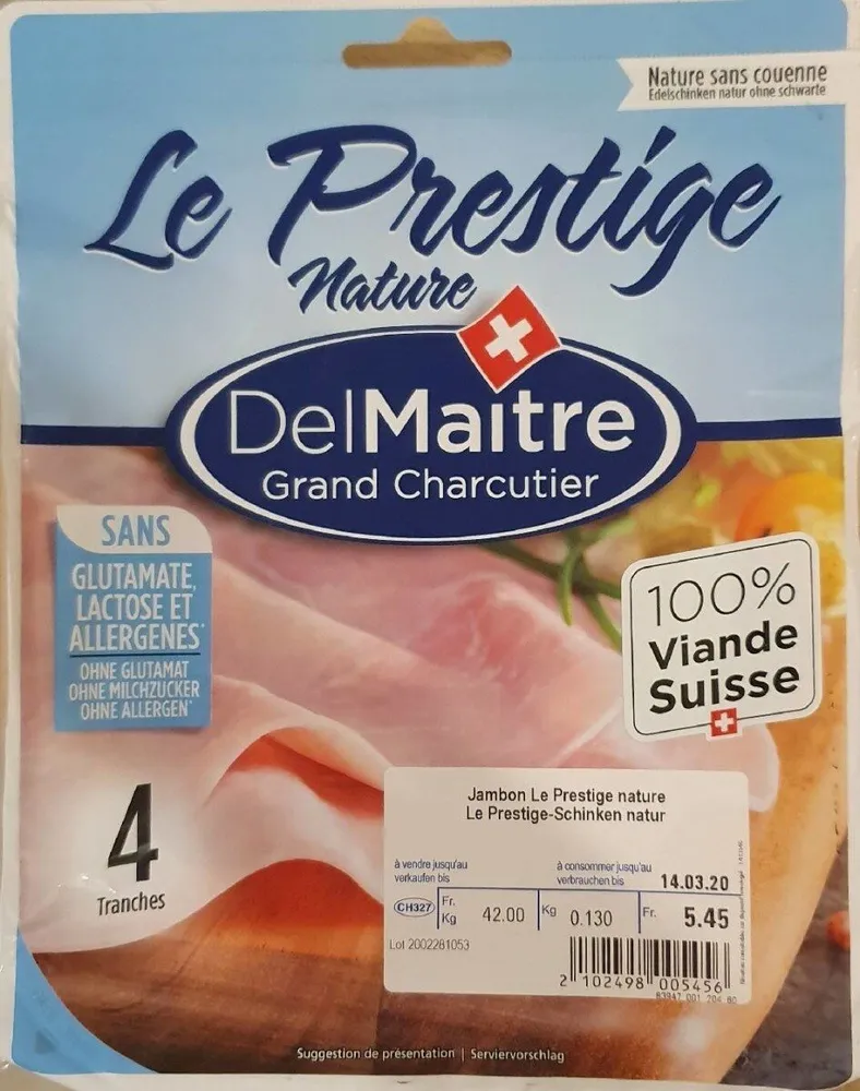 Jambon Le Prestige nature