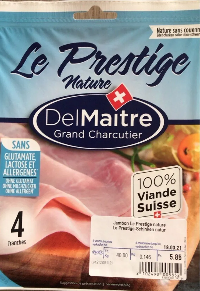 Jambon le Prestige nature