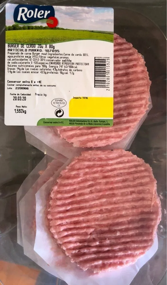 Burger de cerdo