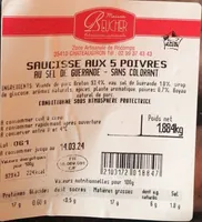 Saucisse aux 5 poivres