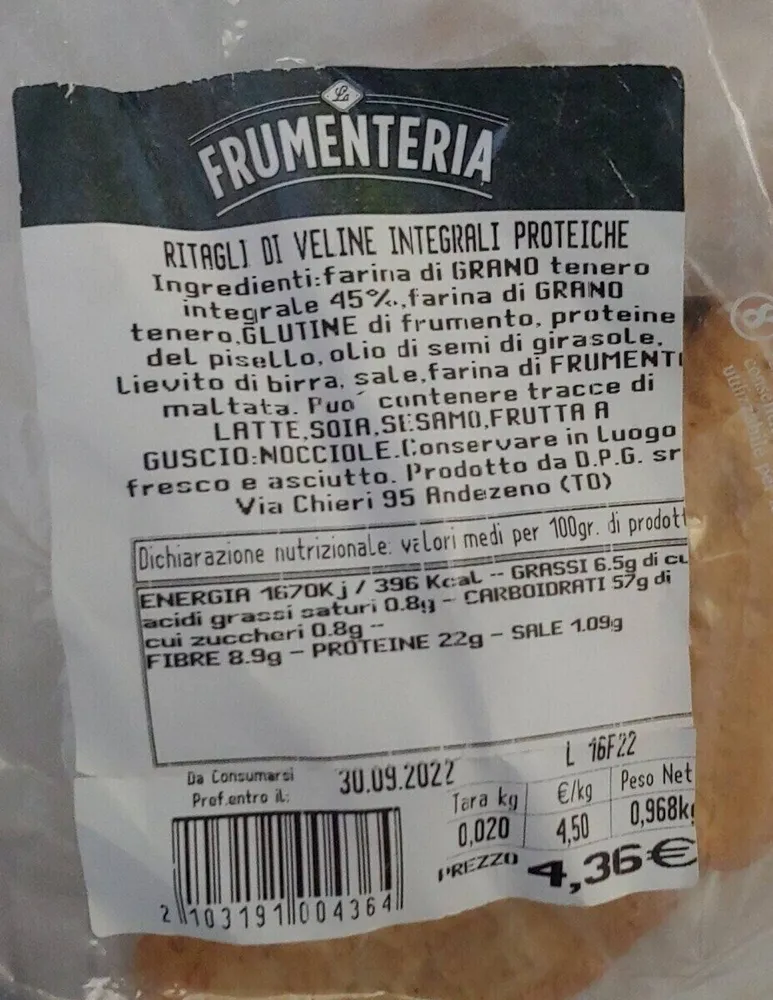 Ritagli di veline Integrali Proteiche