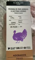 Pechuga de pavo adobada a las finas hierbas