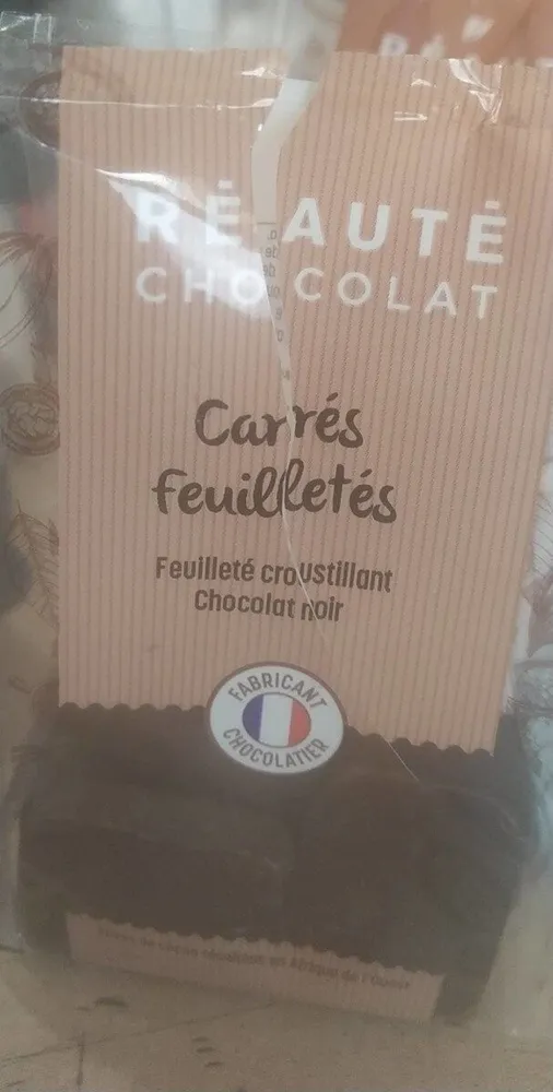 Carrés feuilletés chocolat noir
