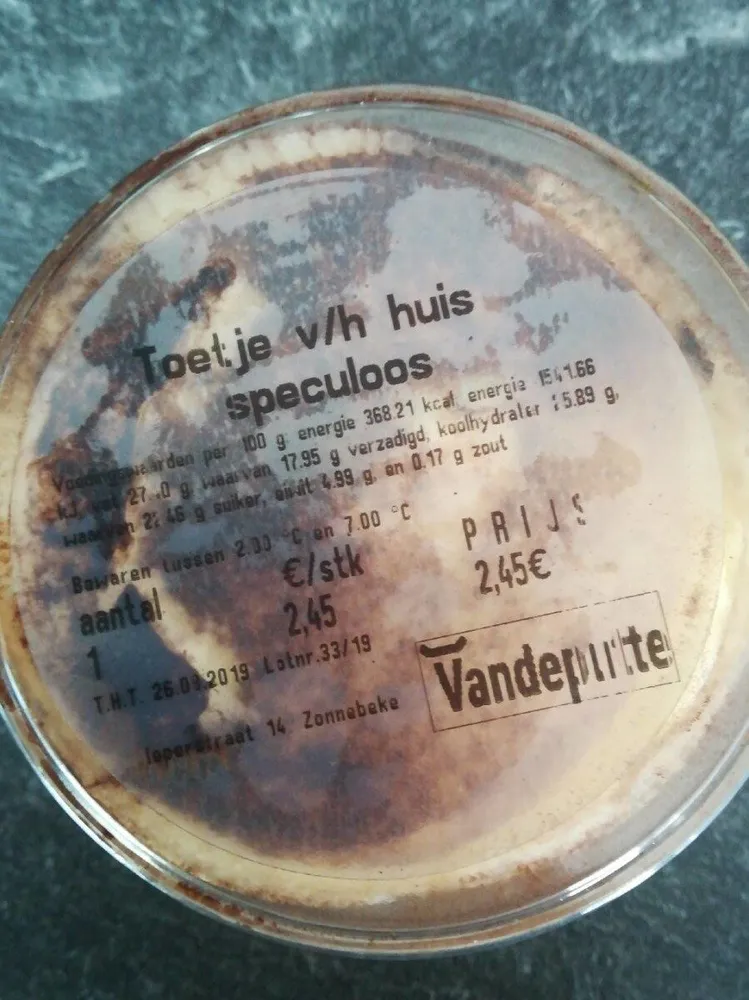 Toetje van het huis speculoos