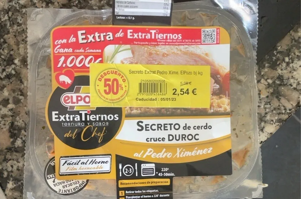 Secreto de cerdo al pedro ximenez