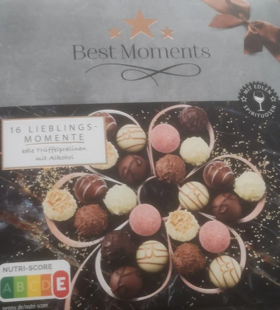 16 LIEBLINGS-MOMENTE edle Trüffelpralinen mit Alkohol