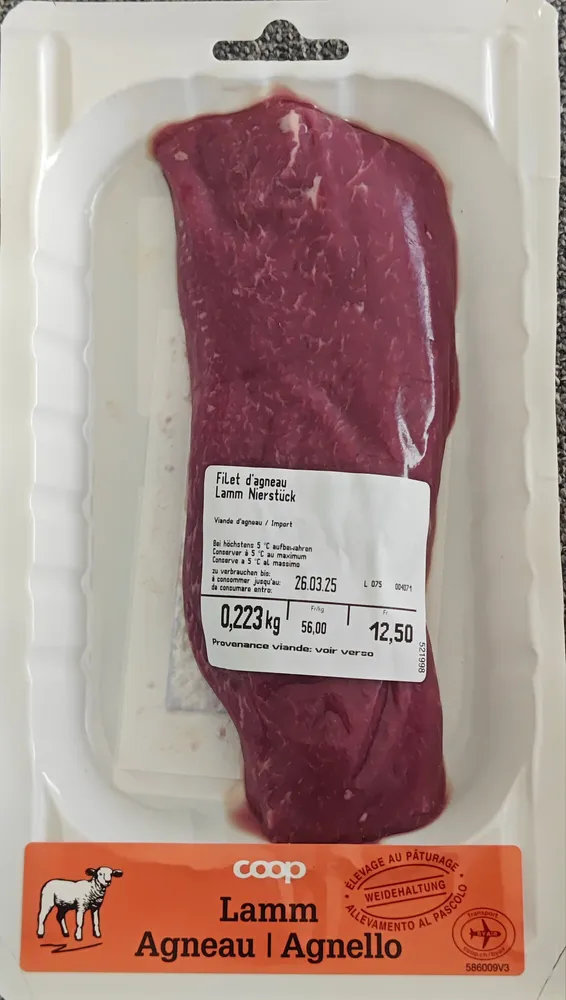 Filet d'agneau