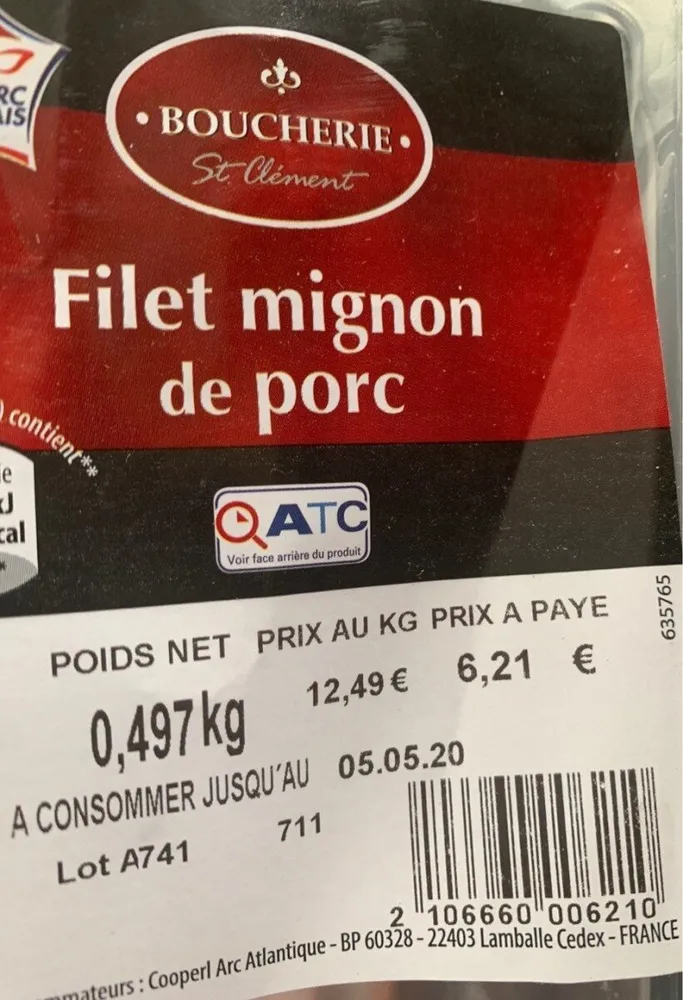 Filet mignon de porc