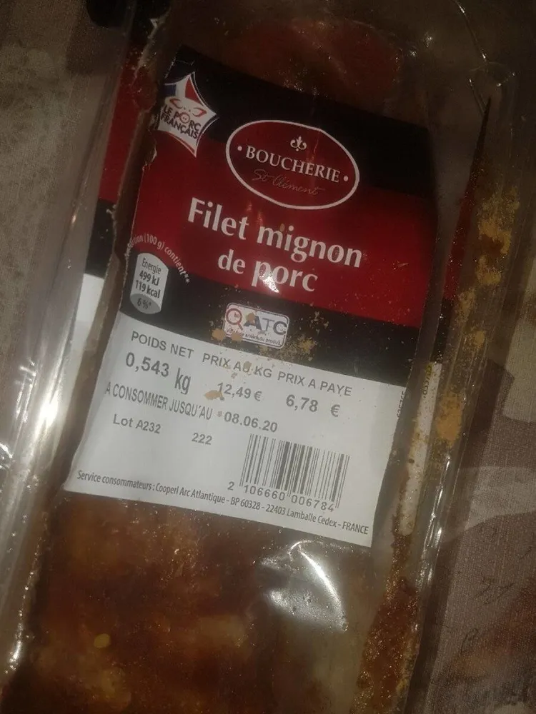 Filet mignon de porc