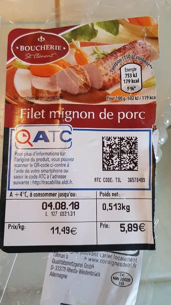 Filet mignon de porc