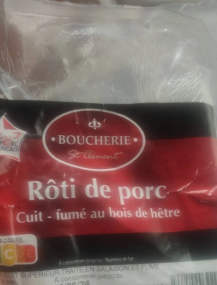 Rôti de porc cuit - fumé au bois de hêtre
