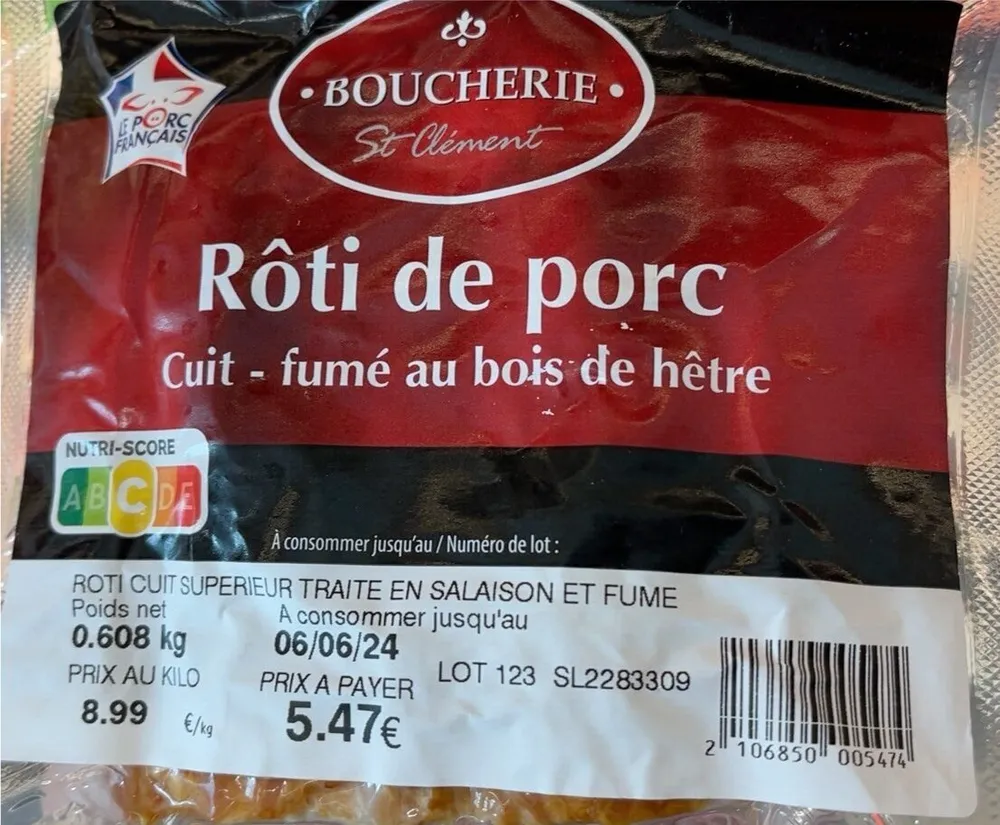 Roti de porc cuit