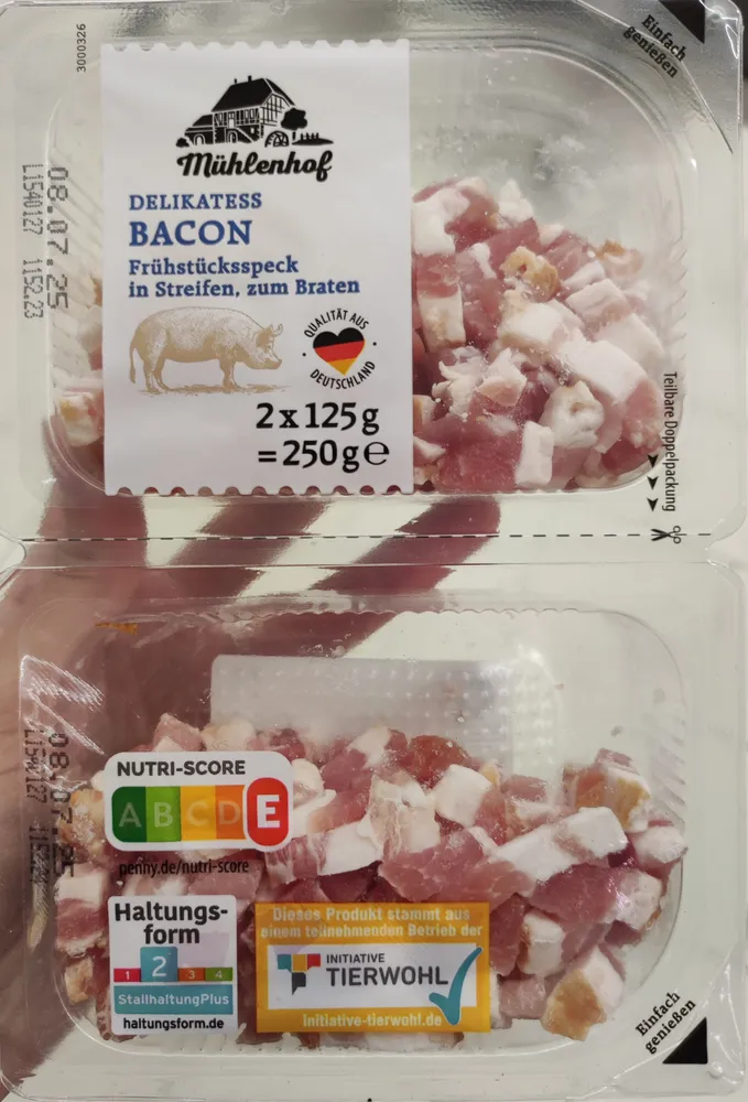 Bacon im Streifen, Mühlenhof, Penny