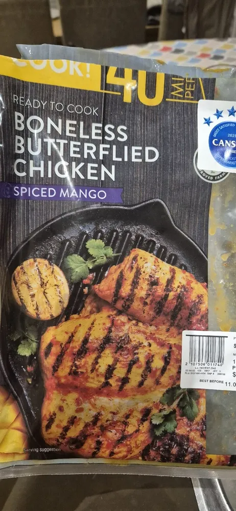 Boneless Butterfly Chicken Mango Spice