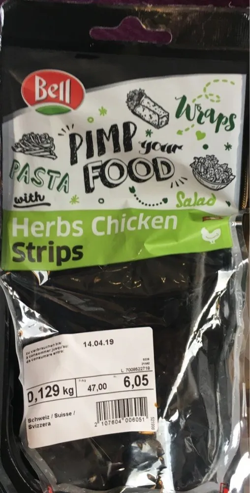 Pouletbruststreifen, Mit Kräuter