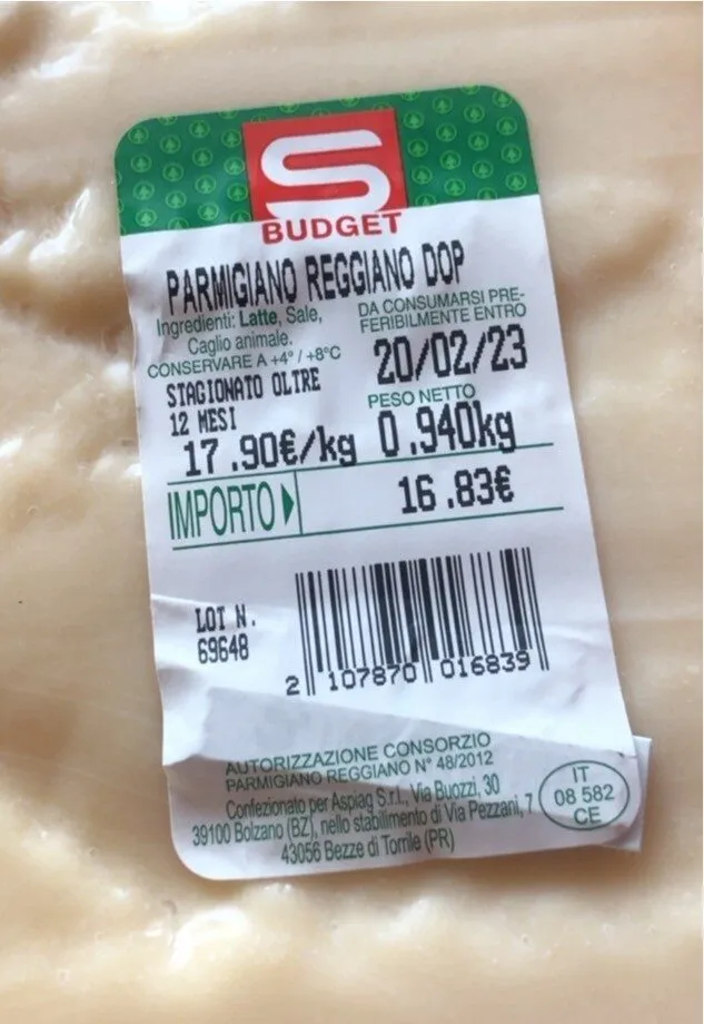 Parmigiano reggiano dop