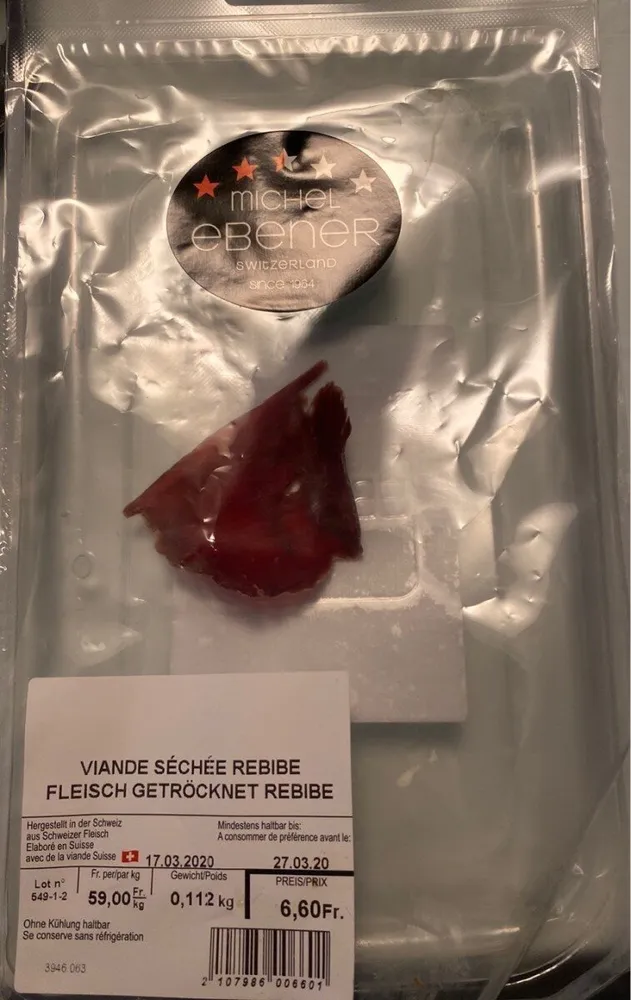 Viande séchée du Valais