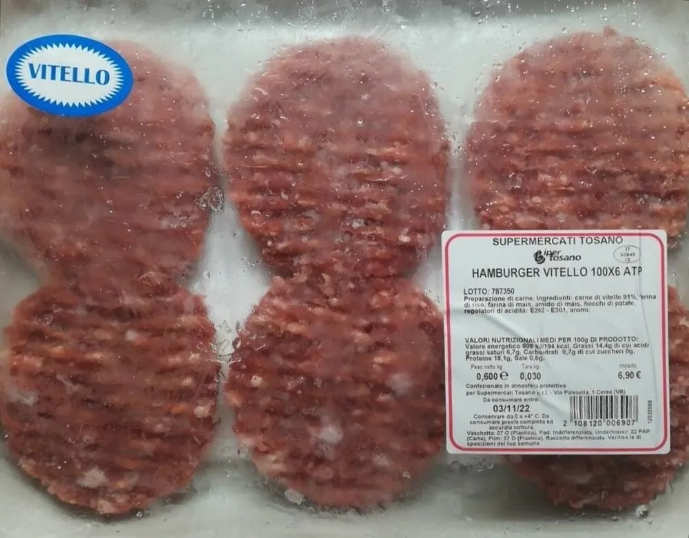 Hamburger vitello 100x6