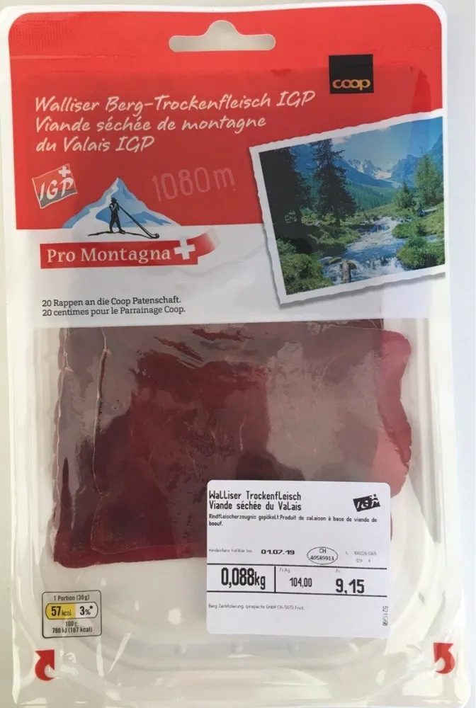 Viande séchée de montagne du Valais IGP