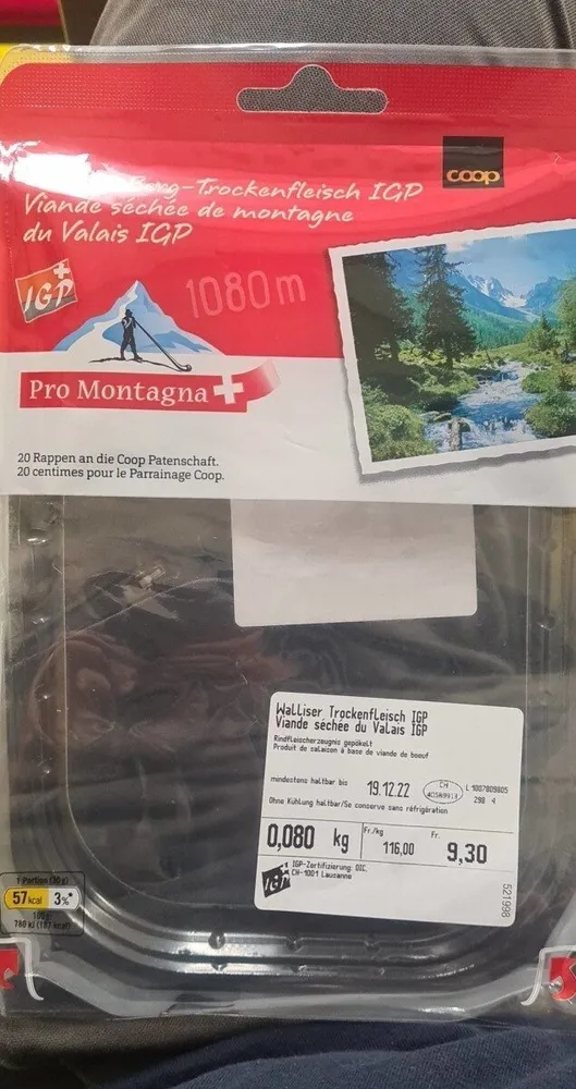 Viande séchée de montagne du Valais IGP