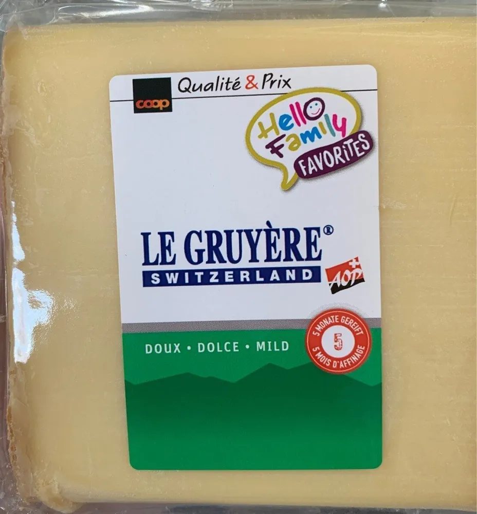 Le Gruyère switzerland doux
