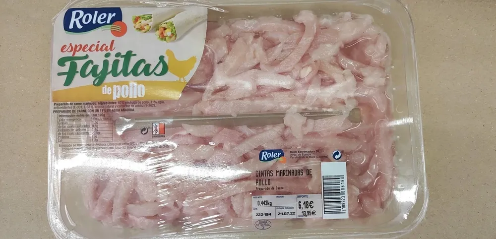 Pollo para fajitas